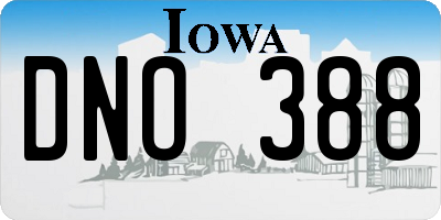 IA license plate DNO388
