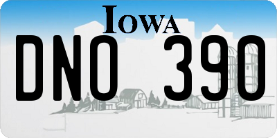 IA license plate DNO390