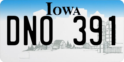 IA license plate DNO391