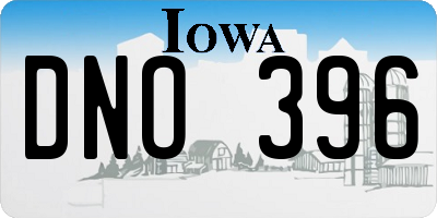 IA license plate DNO396