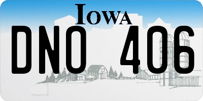 IA license plate DNO406