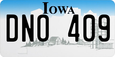 IA license plate DNO409