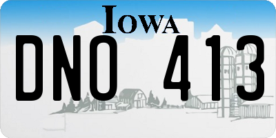 IA license plate DNO413