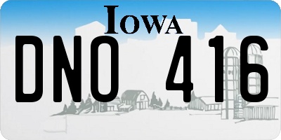 IA license plate DNO416