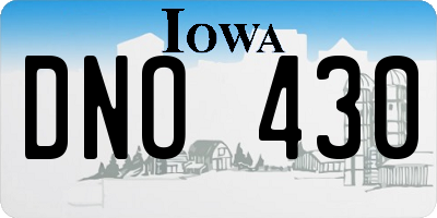 IA license plate DNO430