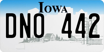 IA license plate DNO442