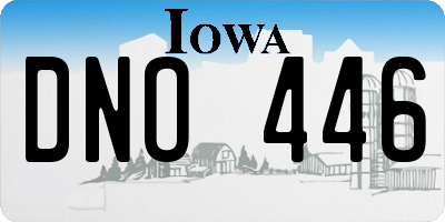 IA license plate DNO446