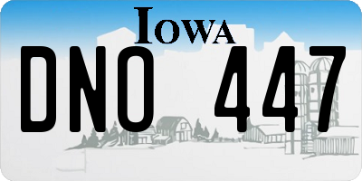 IA license plate DNO447