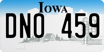 IA license plate DNO459