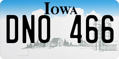 IA license plate DNO466
