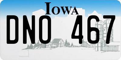 IA license plate DNO467
