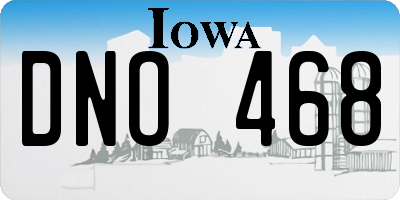 IA license plate DNO468