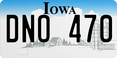 IA license plate DNO470