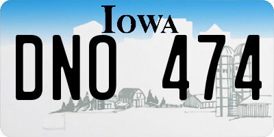 IA license plate DNO474