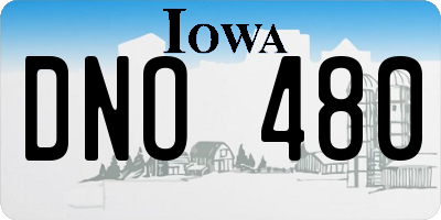 IA license plate DNO480