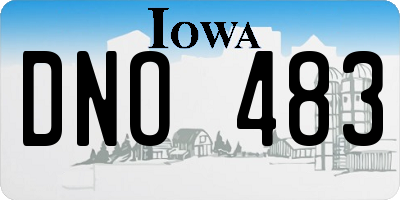 IA license plate DNO483