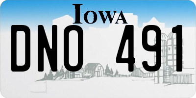 IA license plate DNO491