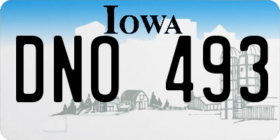 IA license plate DNO493