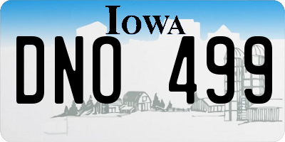 IA license plate DNO499