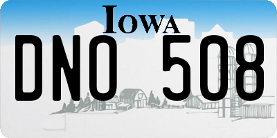 IA license plate DNO508