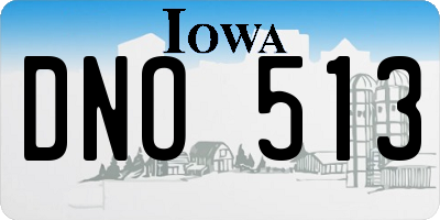 IA license plate DNO513