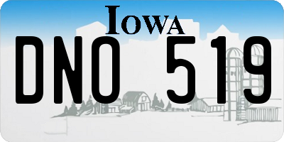 IA license plate DNO519