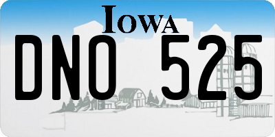 IA license plate DNO525