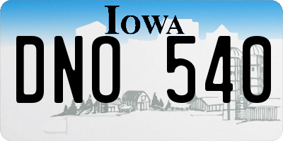 IA license plate DNO540