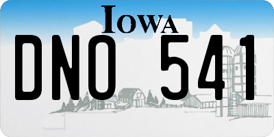 IA license plate DNO541