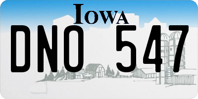 IA license plate DNO547