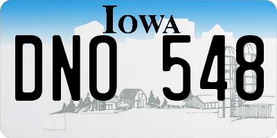 IA license plate DNO548