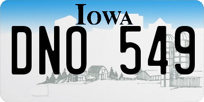 IA license plate DNO549
