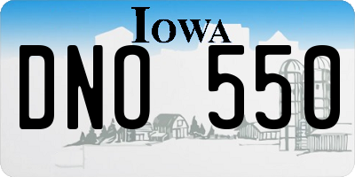 IA license plate DNO550