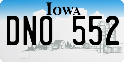 IA license plate DNO552