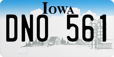 IA license plate DNO561