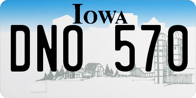 IA license plate DNO570