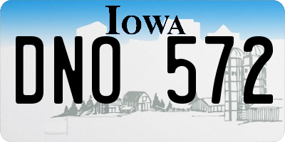 IA license plate DNO572