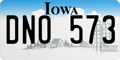 IA license plate DNO573