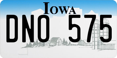 IA license plate DNO575