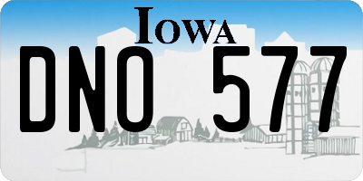 IA license plate DNO577