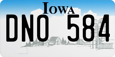 IA license plate DNO584