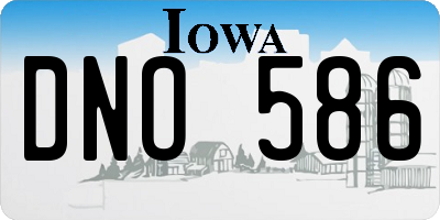 IA license plate DNO586