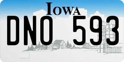 IA license plate DNO593