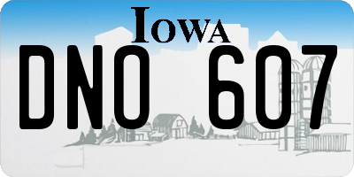 IA license plate DNO607