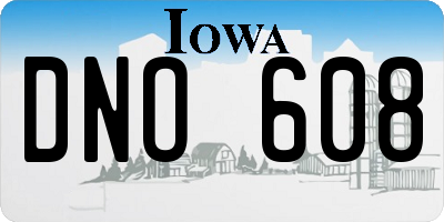 IA license plate DNO608