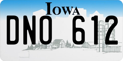 IA license plate DNO612