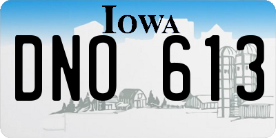 IA license plate DNO613