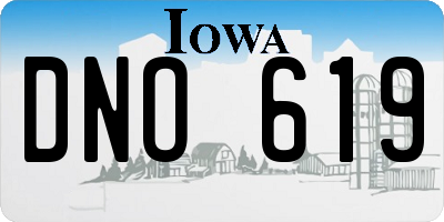 IA license plate DNO619