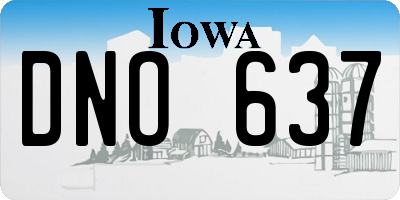 IA license plate DNO637