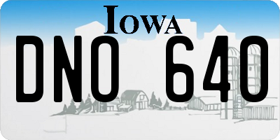 IA license plate DNO640
